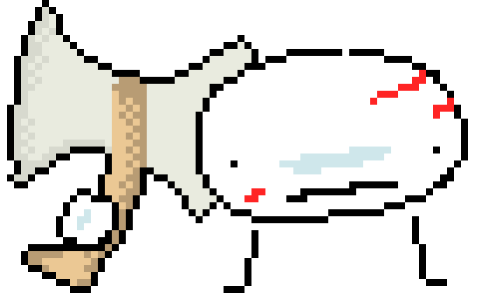 [050127] ((Bloob: "I am furious.")) *Bloob leaps into a doppel a swings his axe into it's head*