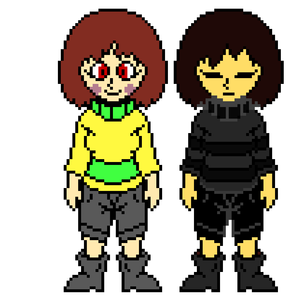 [cb237c] ED Chara and Frisk (teens)