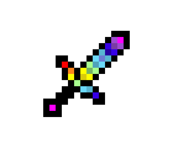 Rare Rainbow Minecraft Sword!!!