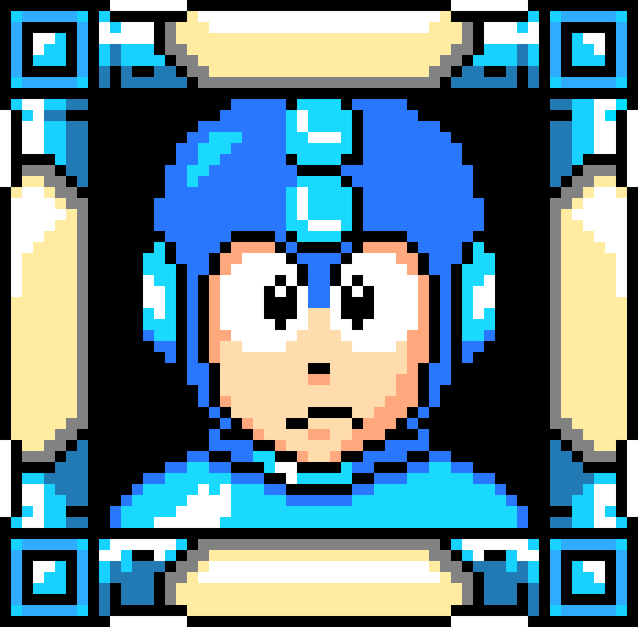 Mega Man Stage Select Mugshot Center (Selected)
