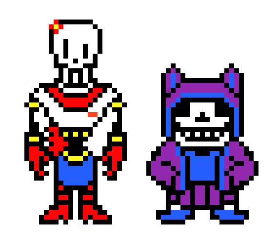 Gendertale Papyrus and Sans