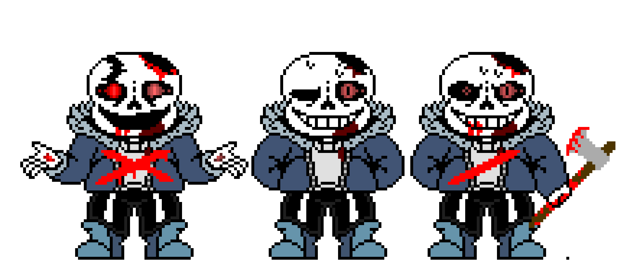 HorrorTale Sans Last blood hardmode Sprite. V2