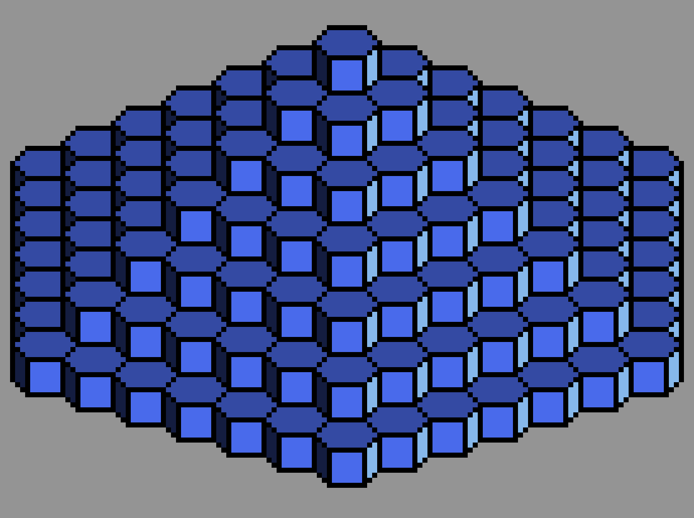 Hexagonal Building Blocks, by Tiago Hands.