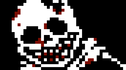 [a82578] *Sharp bloody bones are flung at the other sans while he stabs papyrus in the head*
