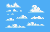 [21e5c4] Clouds pixel art