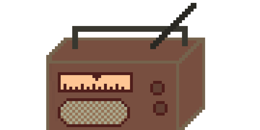 [7b7bce] -a familiar radio sits on the ground...theres static...with a faint voice-