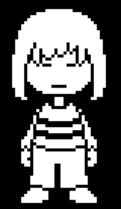 Undertale Chara and Frisk battle sprite