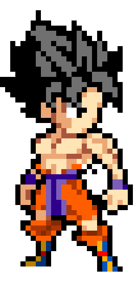 Goku Kaio Ken made by ur friend violet sans