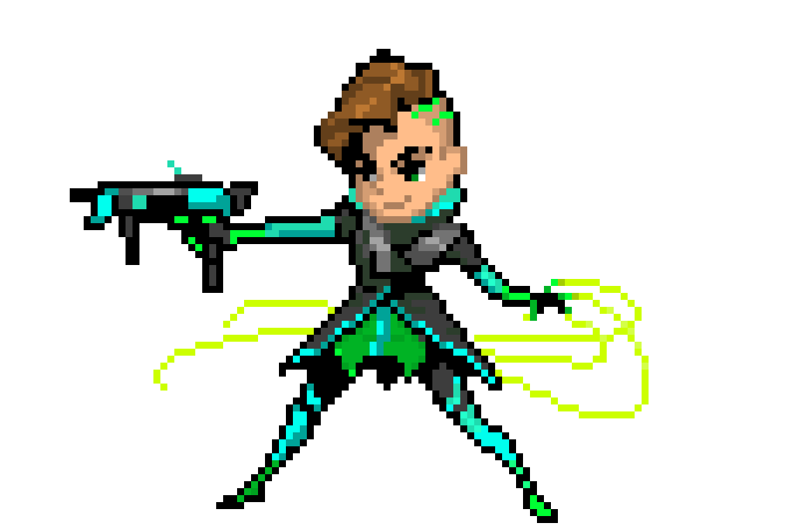 Overwatch Sombra Pixel Fanart