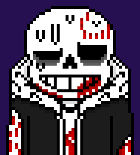 [00fc8a] GHH *coughs up blood* and they s-say im the psychopath h-here *stabs the blaster with his butchers knife, but the blaster just crushes his waist more*
