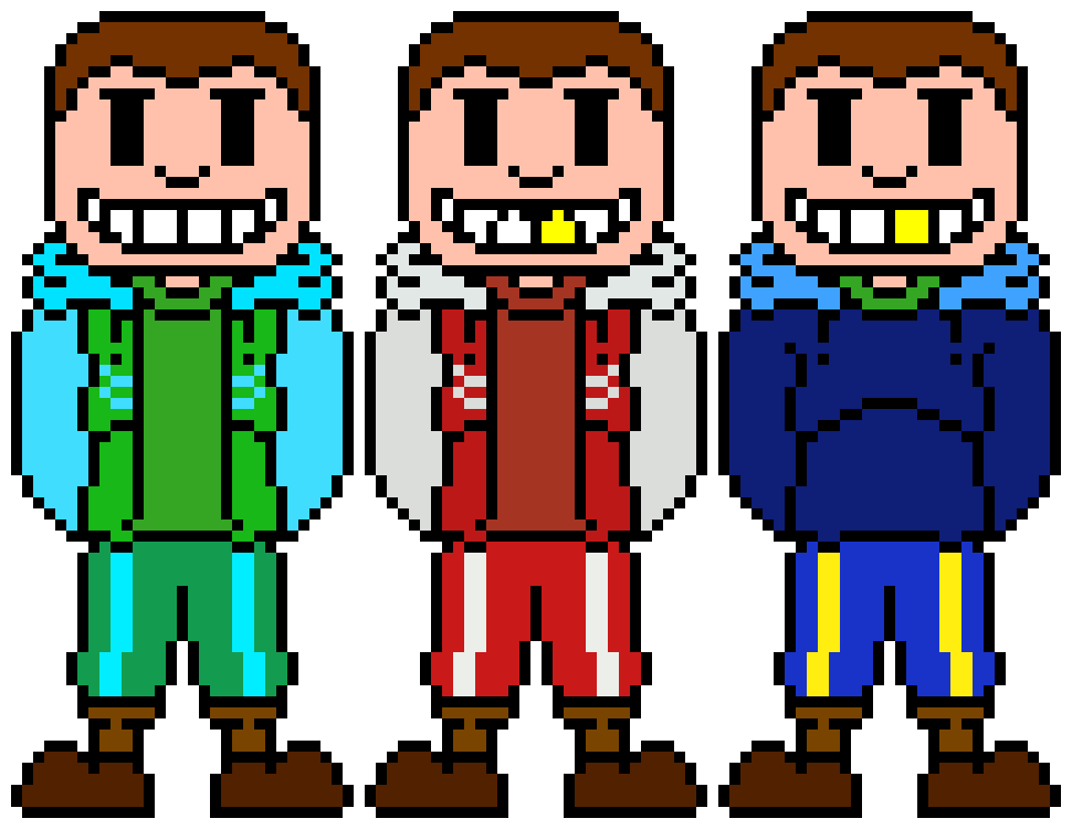 [d6b045] Colourful Gangster Trio