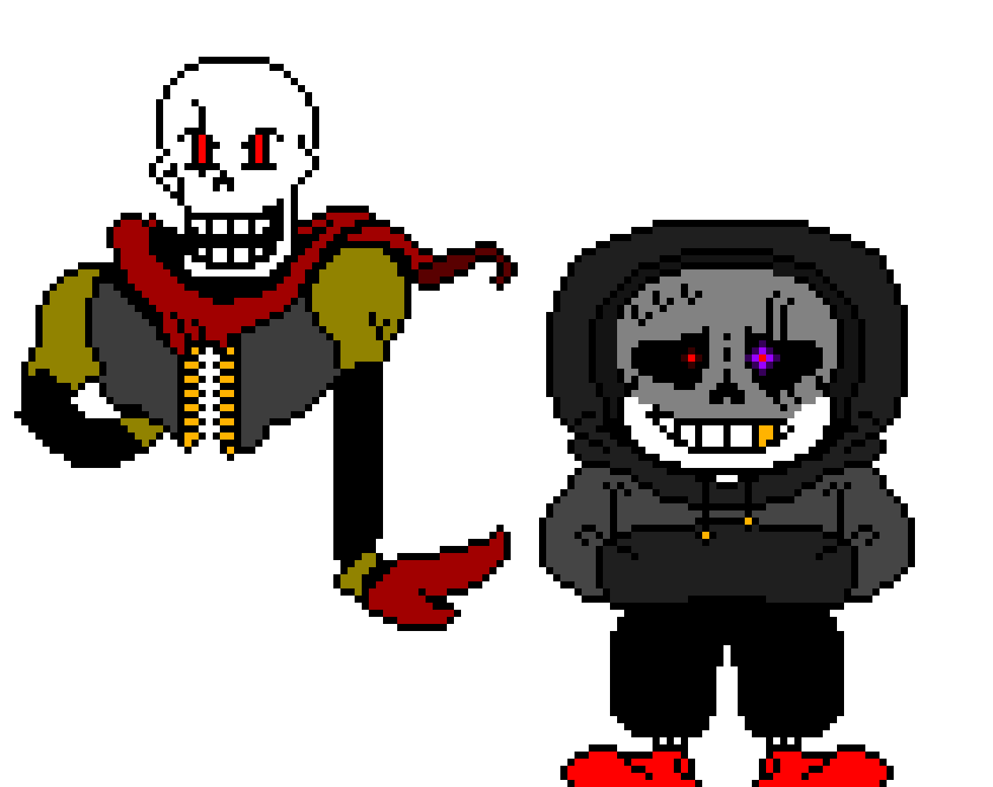 IJ!DustFell Sans And Papyrus Sprite