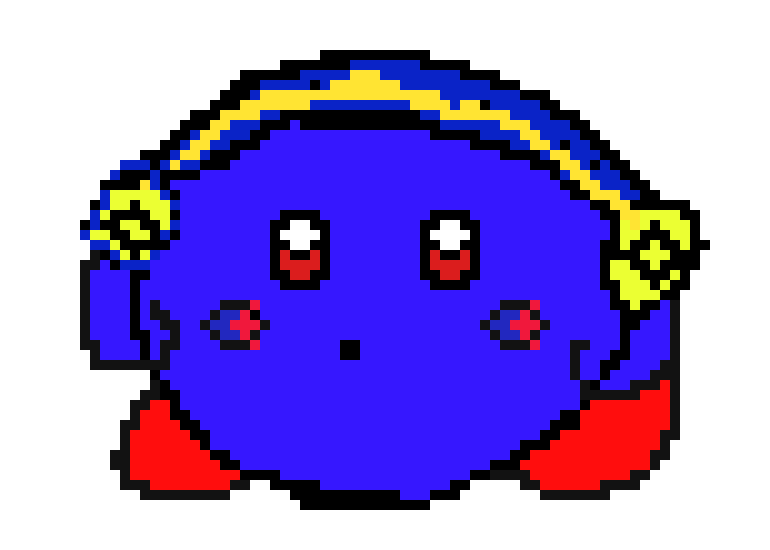 [3bf11a] blue kirby