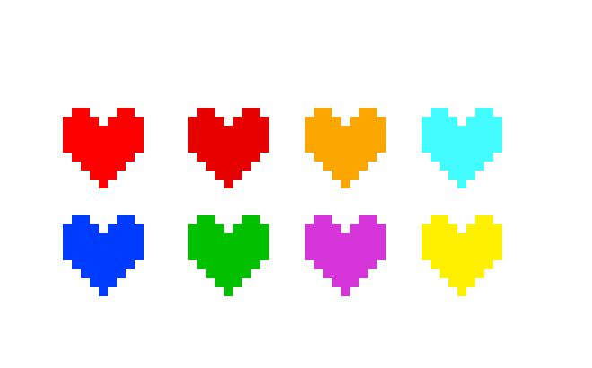 [9664c4] Undertale soul sprites
