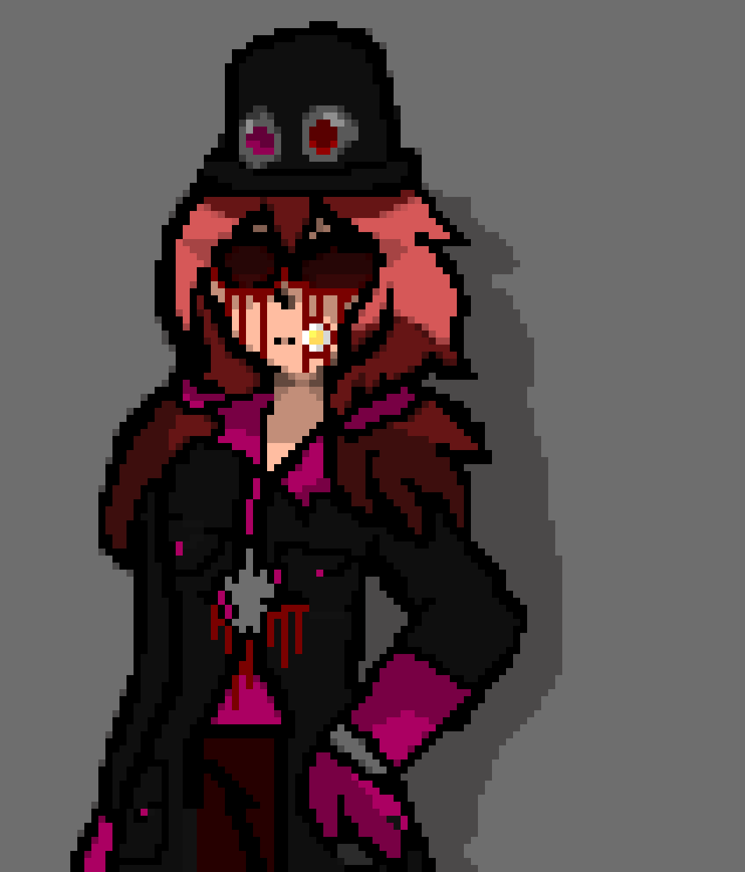 [9d6c56] -magic doesn't work on her- -still grabbing is skull piece that she rip out- ... -she tp with her machine-