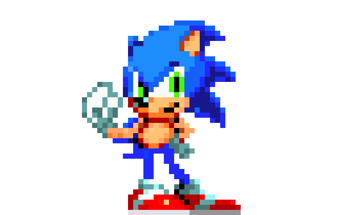 Modern Sonic in the Style of Mania