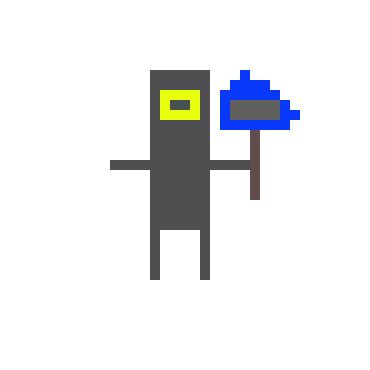 [9bec04] blacksmith with water enchanted hammer