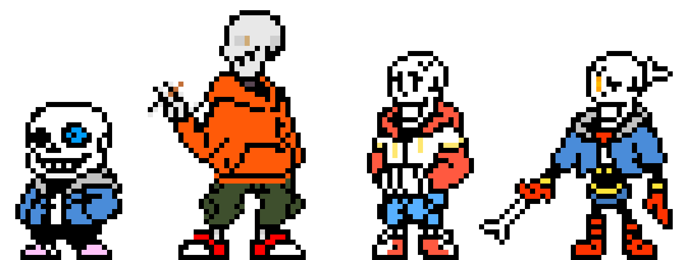 Sans, Underswap Papyrus, TS!Underswap Papyrus And Disbelief Papyrus (deltarune style) [DESC]