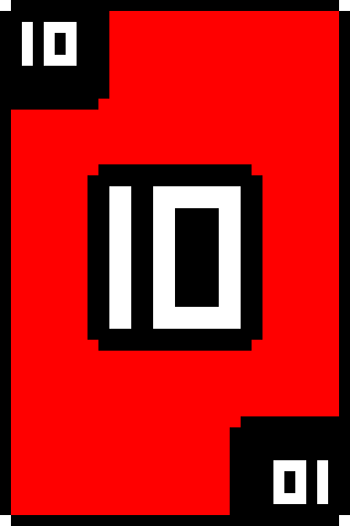 Red Ten Uno Card