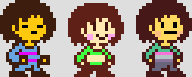 Deltarune Frisk, Chara, and Chisk [King Squid Port/Edit]