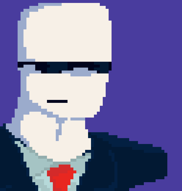 [236914] id also like to mention this guy- he's called matt here but everywhere else he's called Agent Cartrite which is pronounced Cartwright (weirdly i decided it'd be spelt differently on pam) but Matt is canonically his first name. anyway he is an EXTREMELY rare alien type; this type of alien is a direct descendant of gods themselves so therefore they are much stronger than most commoners (think Superman but less coked up and with guns, also cant fly)