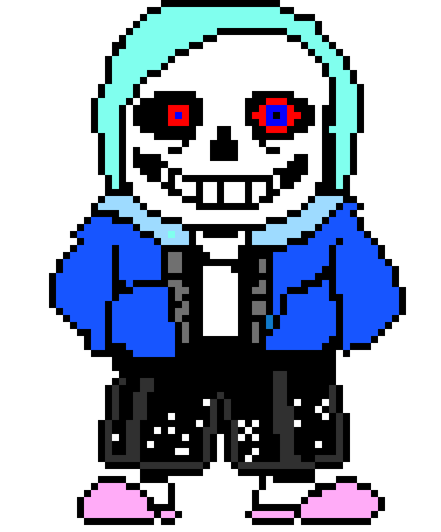 [c8daee] colored Dusttale Sans Sprite