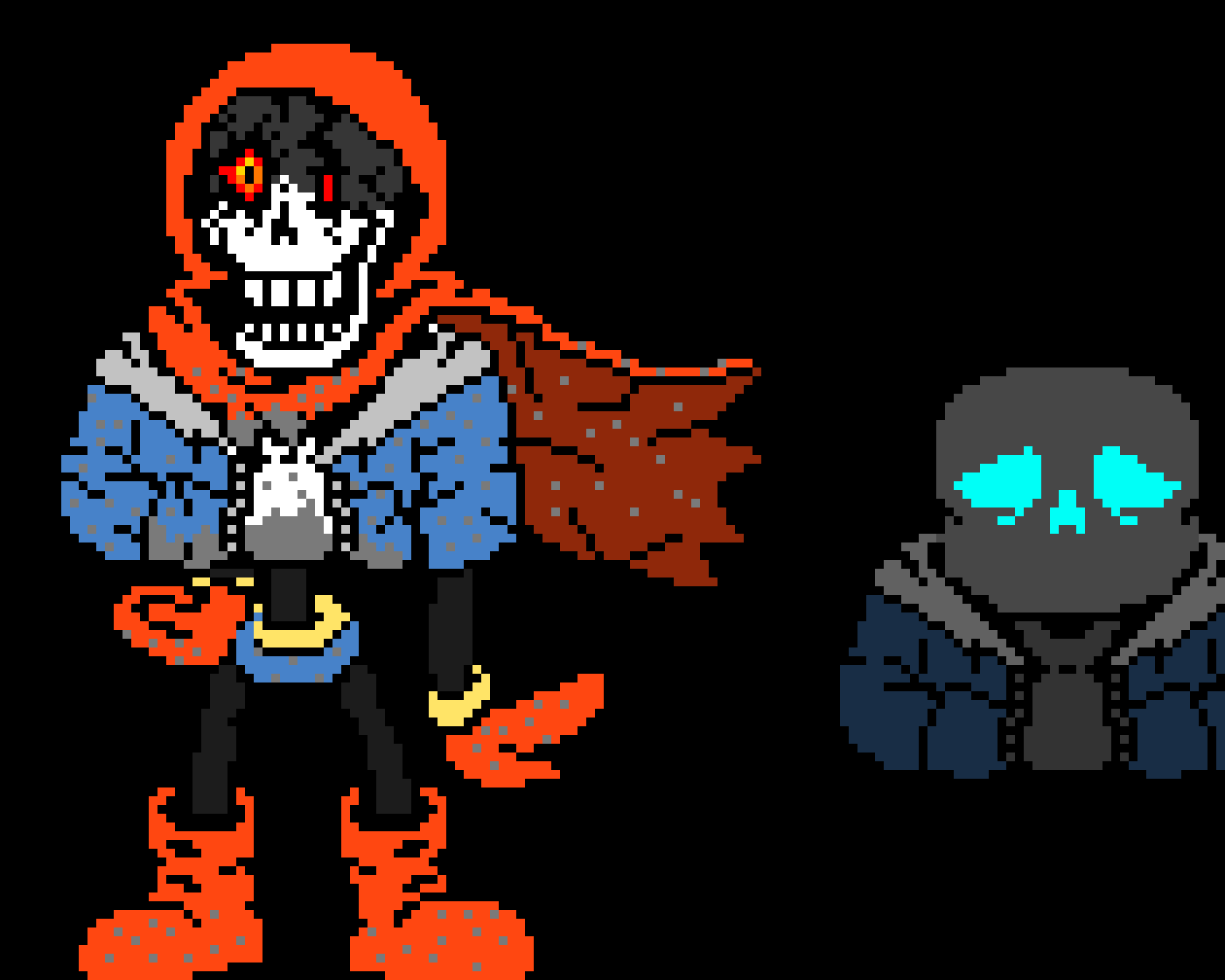 undertale:swapped genocide(ghost sans and mad papyrus)