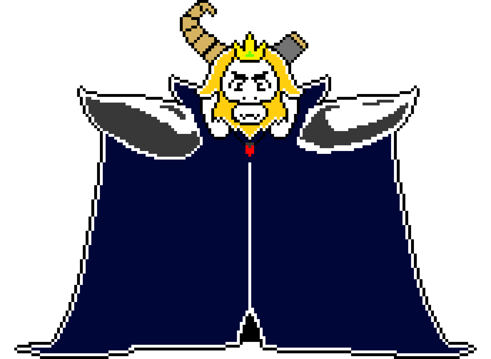 [9664c4] UnderTale Asgore Battle sprite transparent
