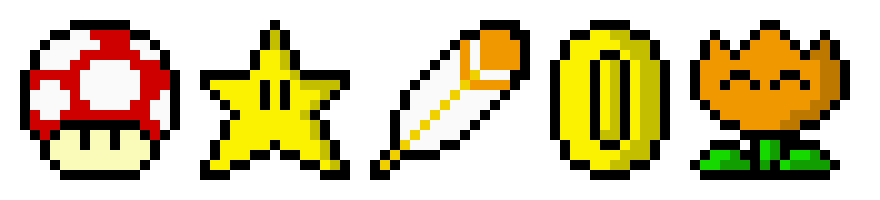 Super Mario World Power-Up Sprites