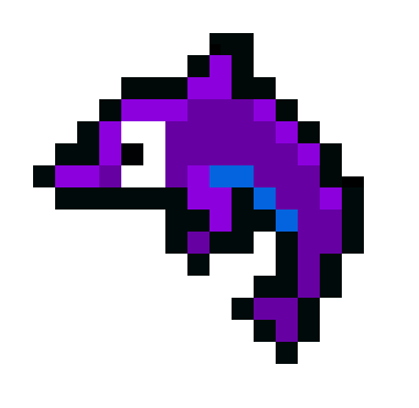 [34e142] dolphin pixel