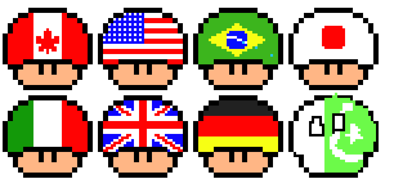 [54b36a] Flags with 1 countryball