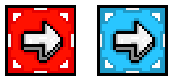 [034854] White arrow on square