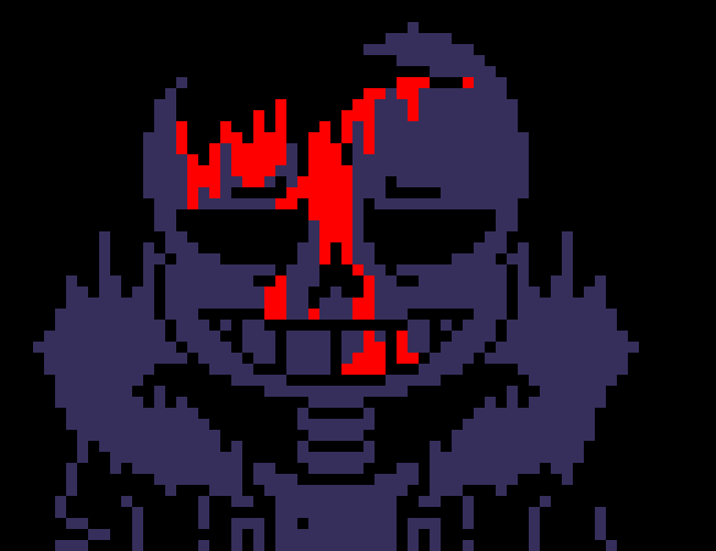 [7ce906] *(Demented teleports to where the evil sanses are.) -HorrorTale Sans