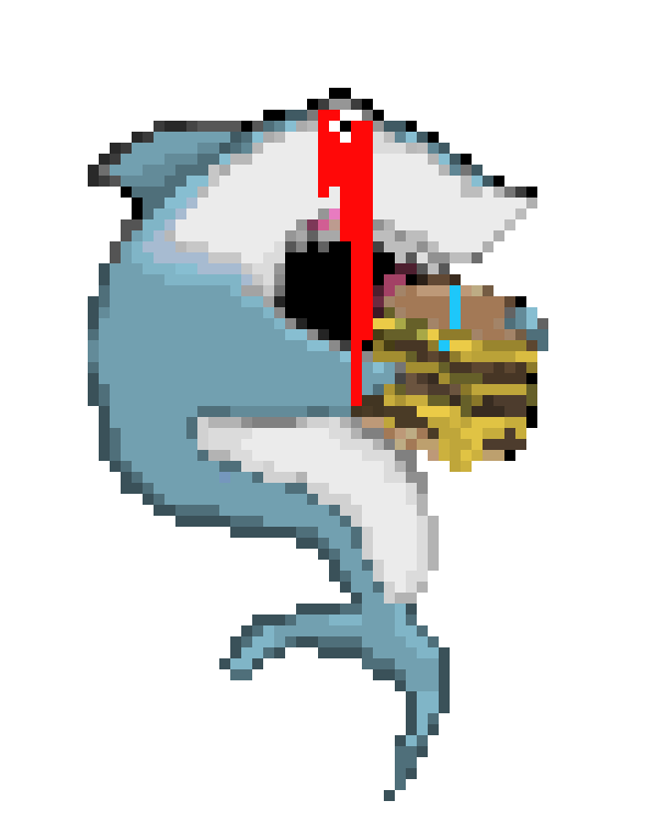 [9664c4] Shark Eating a Cheese Burger- H2O Delirious
