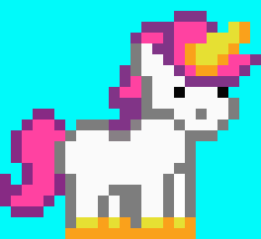 [eb97ff] Unicorn pixel