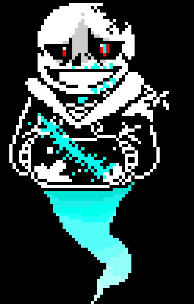 [c8bb2d] -hovers behind papyrus-