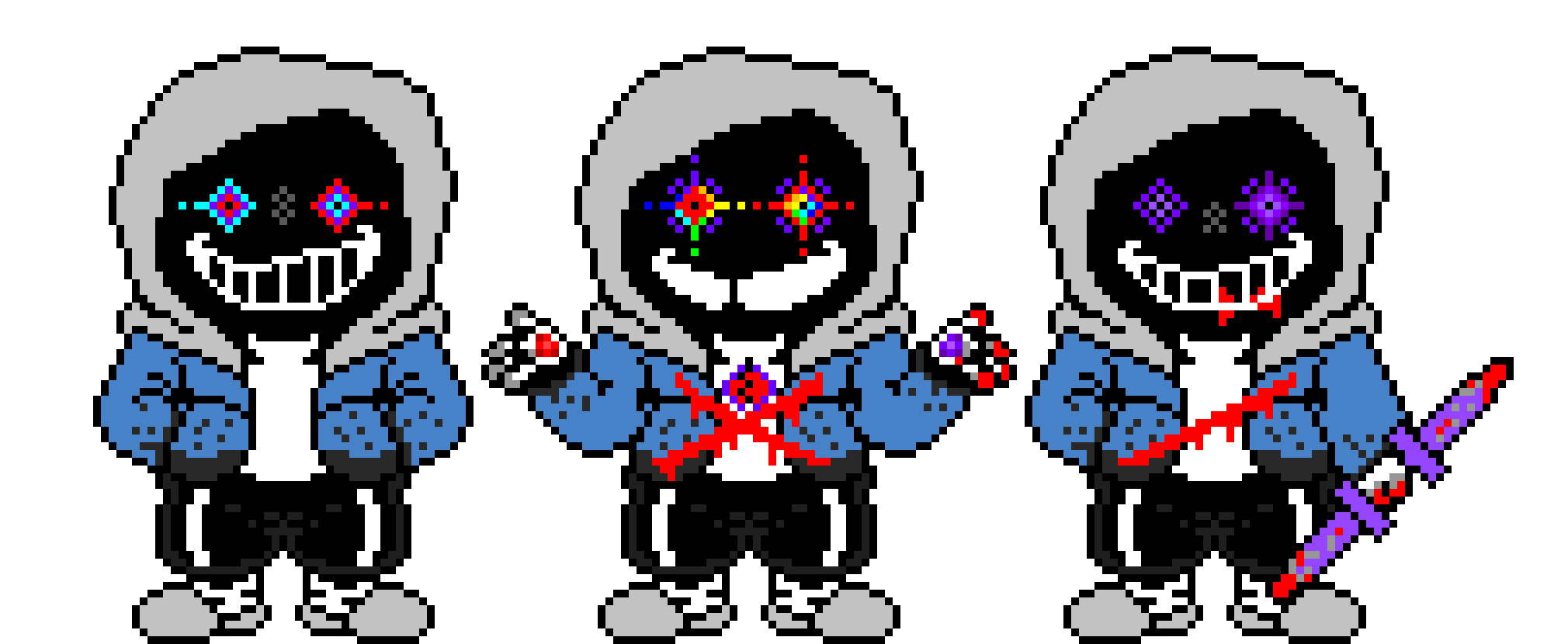 DustDust Sans The Skeleton last Hatred Hardmode Battle Sprite. (V3)