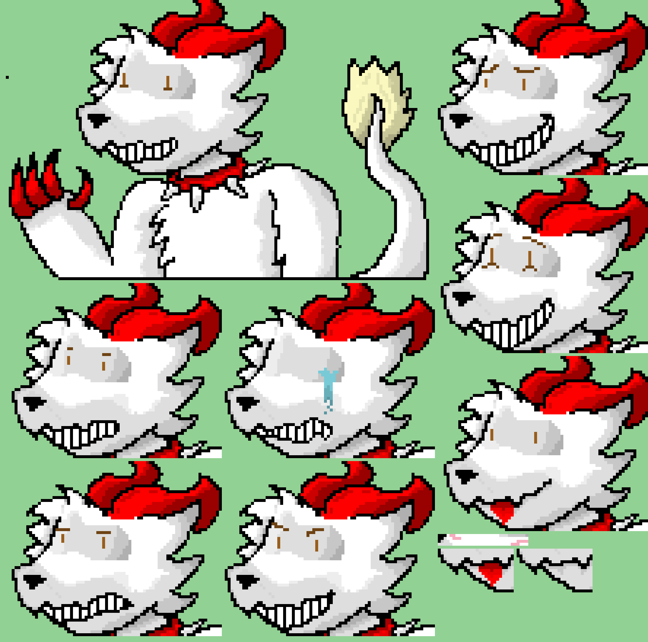 Cartoony faces for Terrie... Drawn by Terrie, himself...