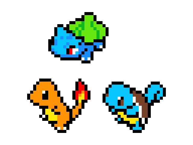 [9664c4] The Starters Gen.1 PixelArt