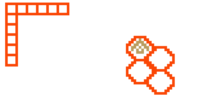 [9664c4] Pixel grid (Hexagon)