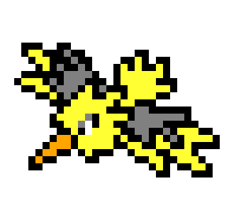 Pokemon Pixel Art (Zapdos) - Luke Cicero