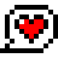 [9664c4] Love heart speech bubble