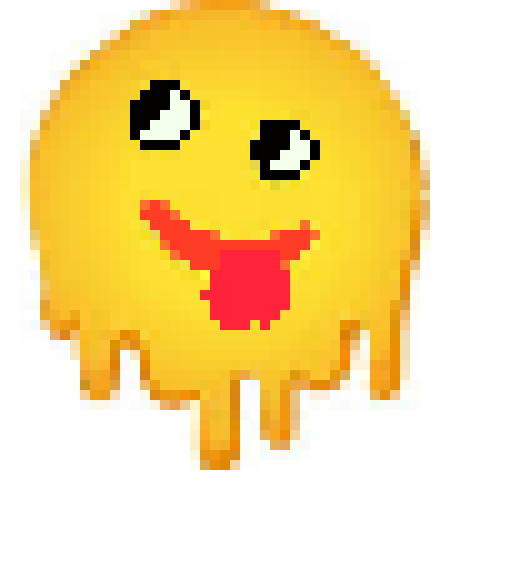 [b6dc09] pixel art drip smiley face
