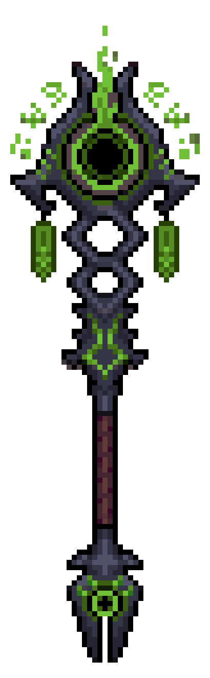 [8113ab] Green staff
