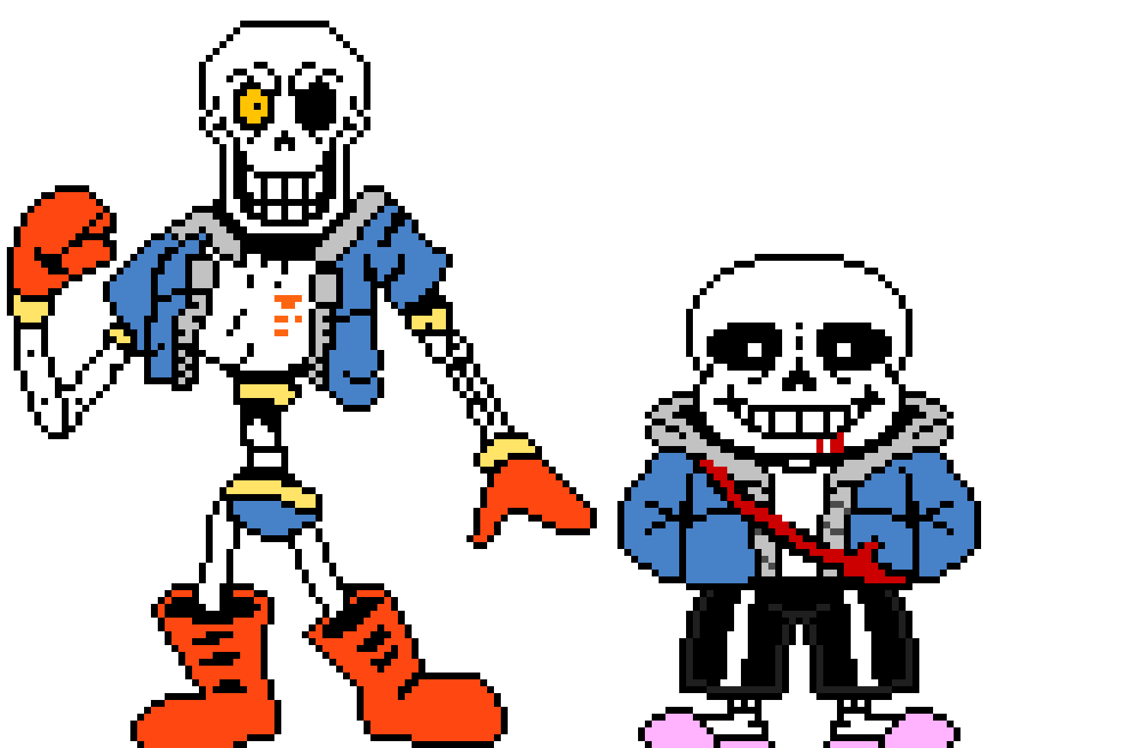 Disbelief Papyrus Phase 3 Battle Sprite. (With Sans)