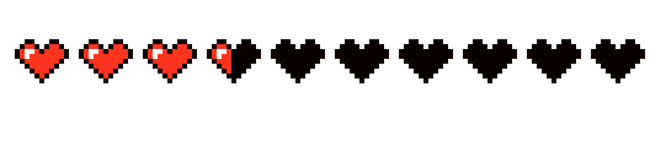 Minecraft health bar. 