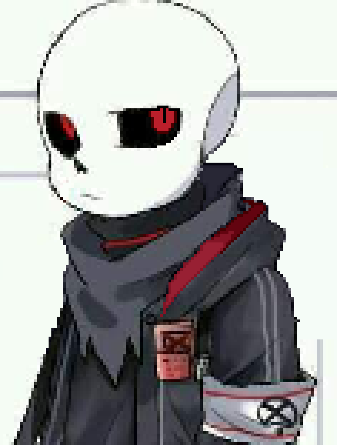 [0ae1f1] *the others are surrounding the sans and Cherry tps behind him with his gun pointed at him* stay still or we open fire