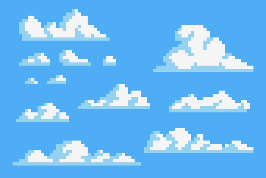 [47991a] Clouds pixel art