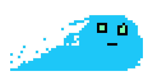 [bde7d8] Blue blob (moving 2)