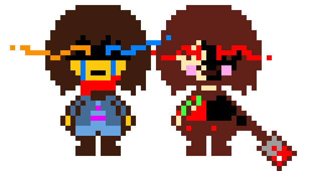 [86ba8d] Frisk and Chara frisk taking revenge.. for sans and papyrus...